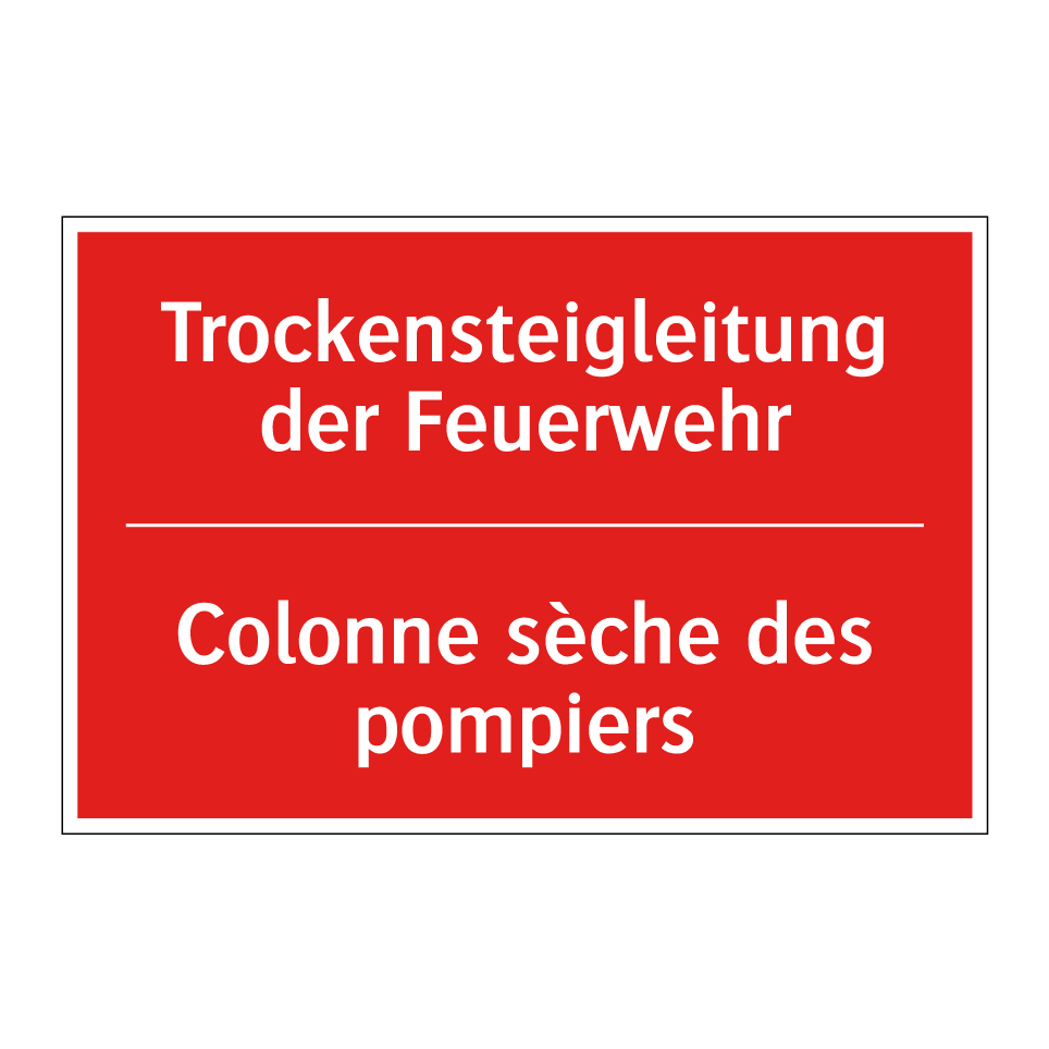 Trockensteigleitung der Feuerwehr /.../ - Colonne sèche des pompiers
