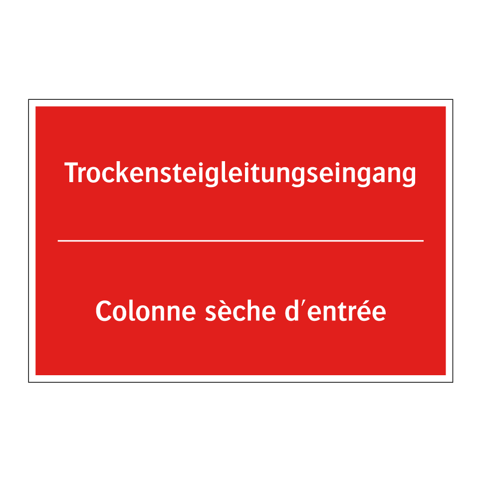 Trockensteigleitungseingang - Colonne sèche d'entrée