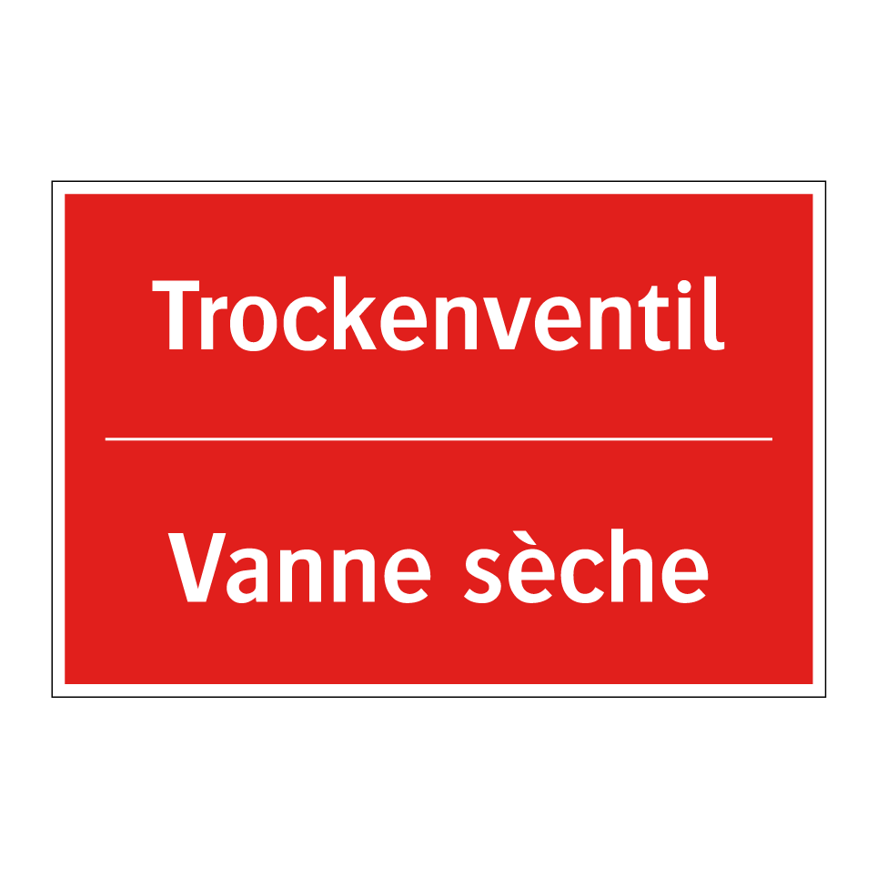 Trockenventil - Vanne sèche