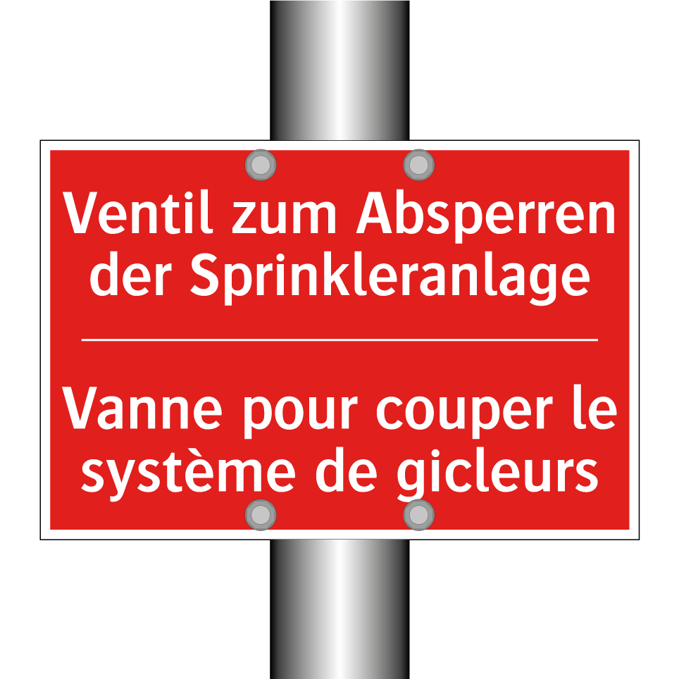 Ventil zum Absperren der Sprinkleranlage /.../ - Vanne pour couper le système de  /.../