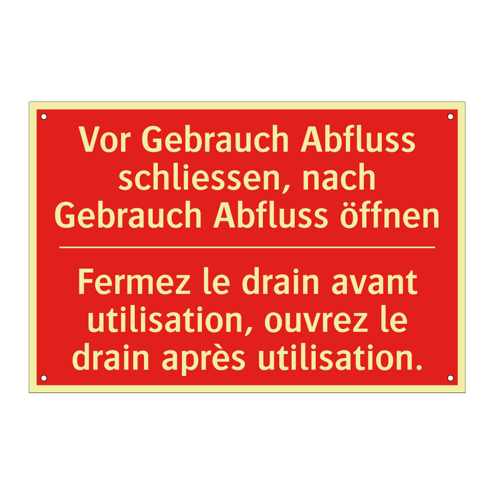 Vor Gebrauch Abfluss schließen,  /.../ - Fermez le drain avant utilisation,  /.../