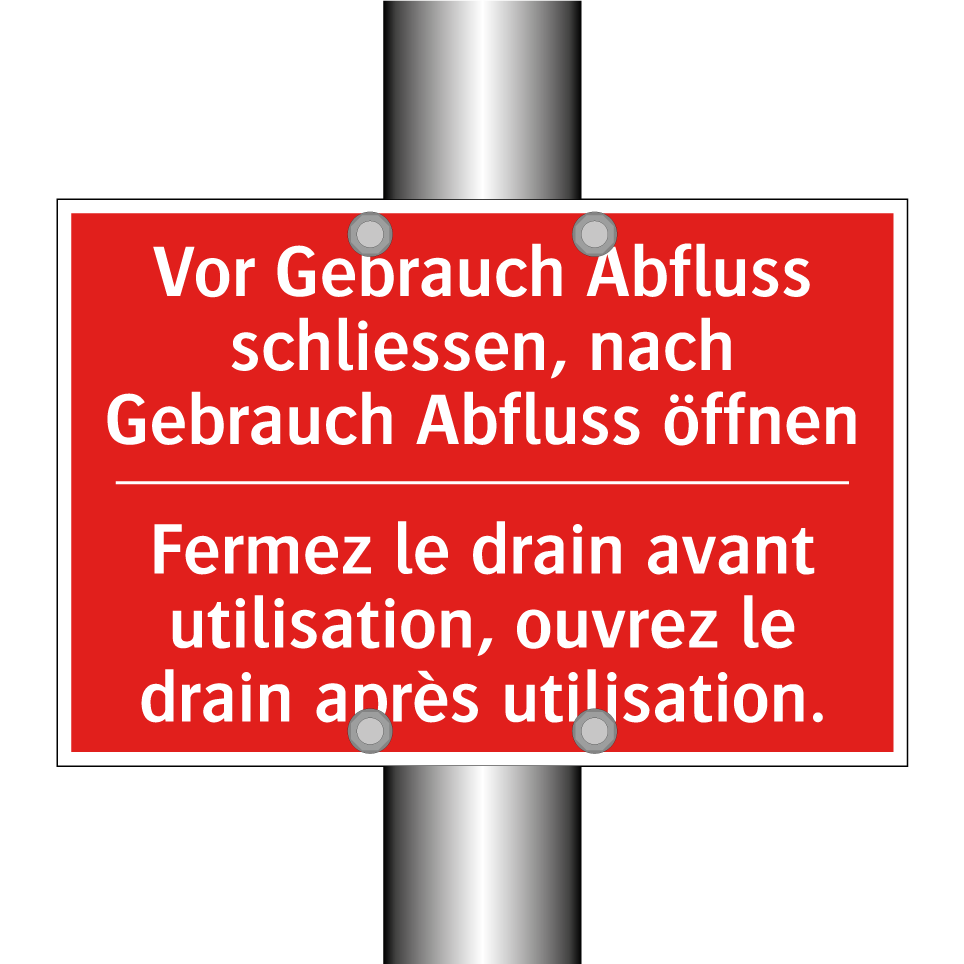 Vor Gebrauch Abfluss schließen,  /.../ - Fermez le drain avant utilisation,  /.../