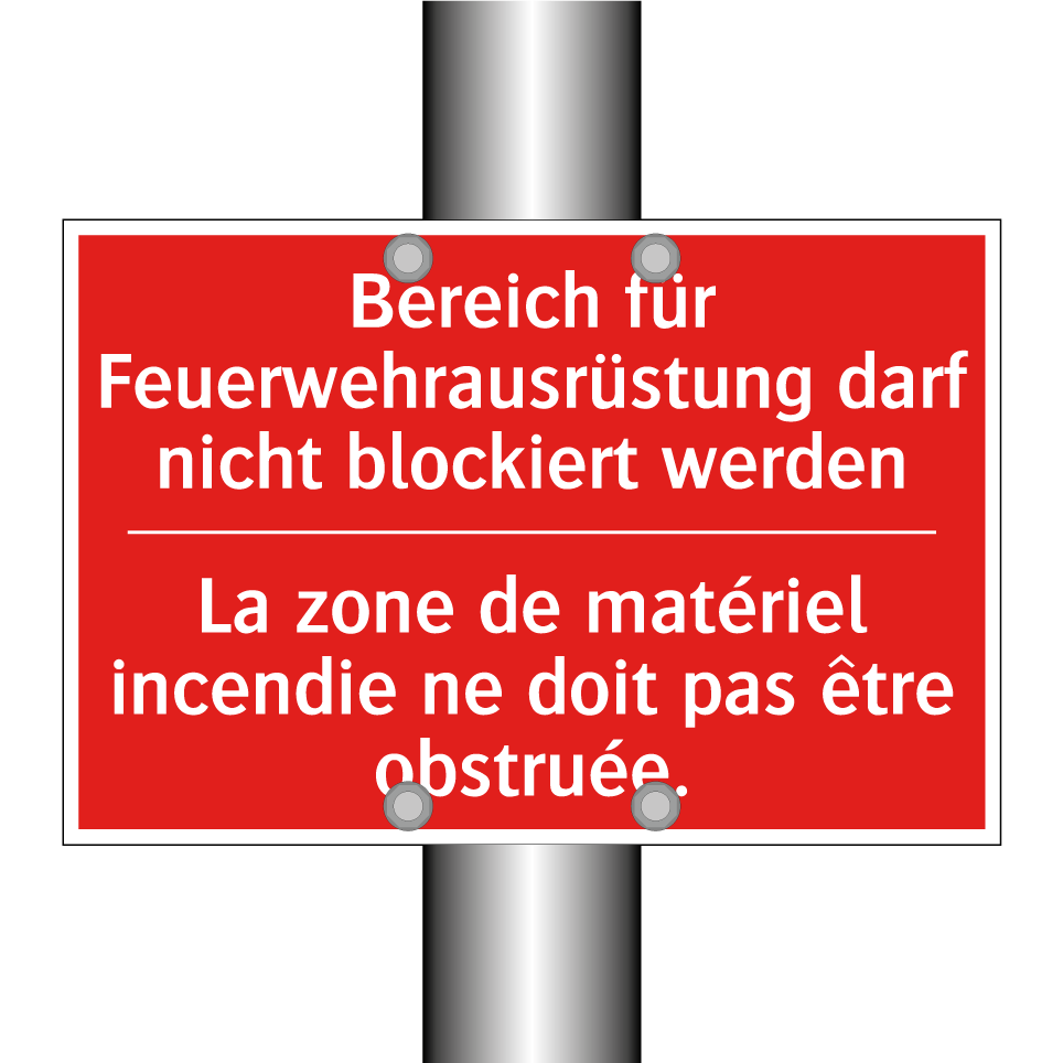 Bereich für Feuerwehrausrüstung  /.../ - La zone de matériel incendie ne  /.../