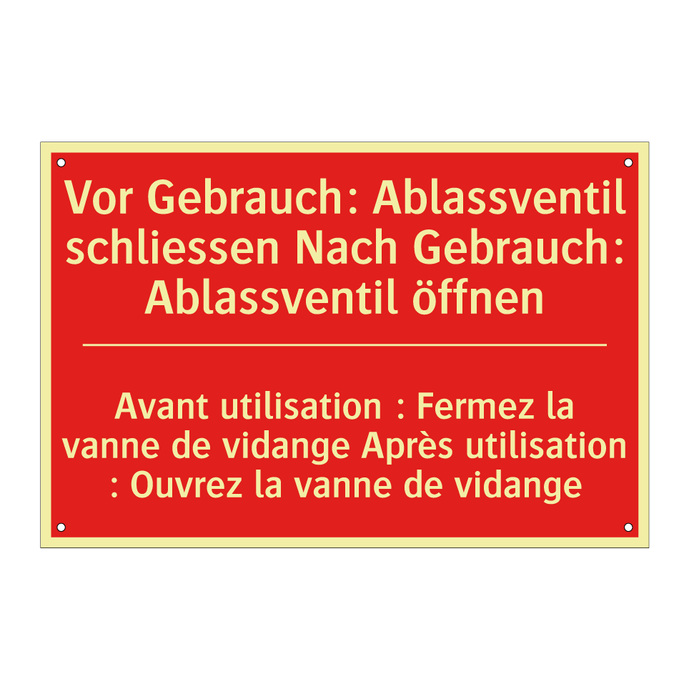 Vor Gebrauch: Ablassventil schließen  /.../ - Avant utilisation : Fermez la  /.../