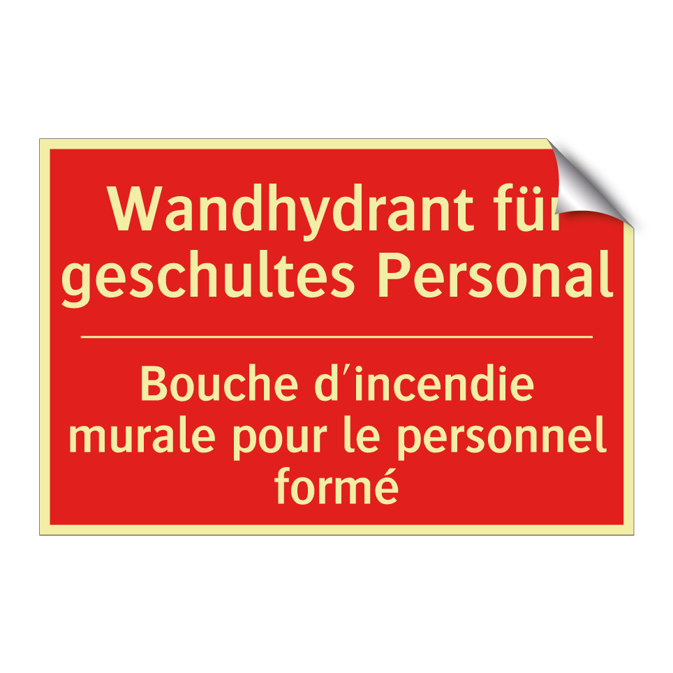 Wandhydrant für geschultes Personal /.../ - Bouche d'incendie murale pour  /.../