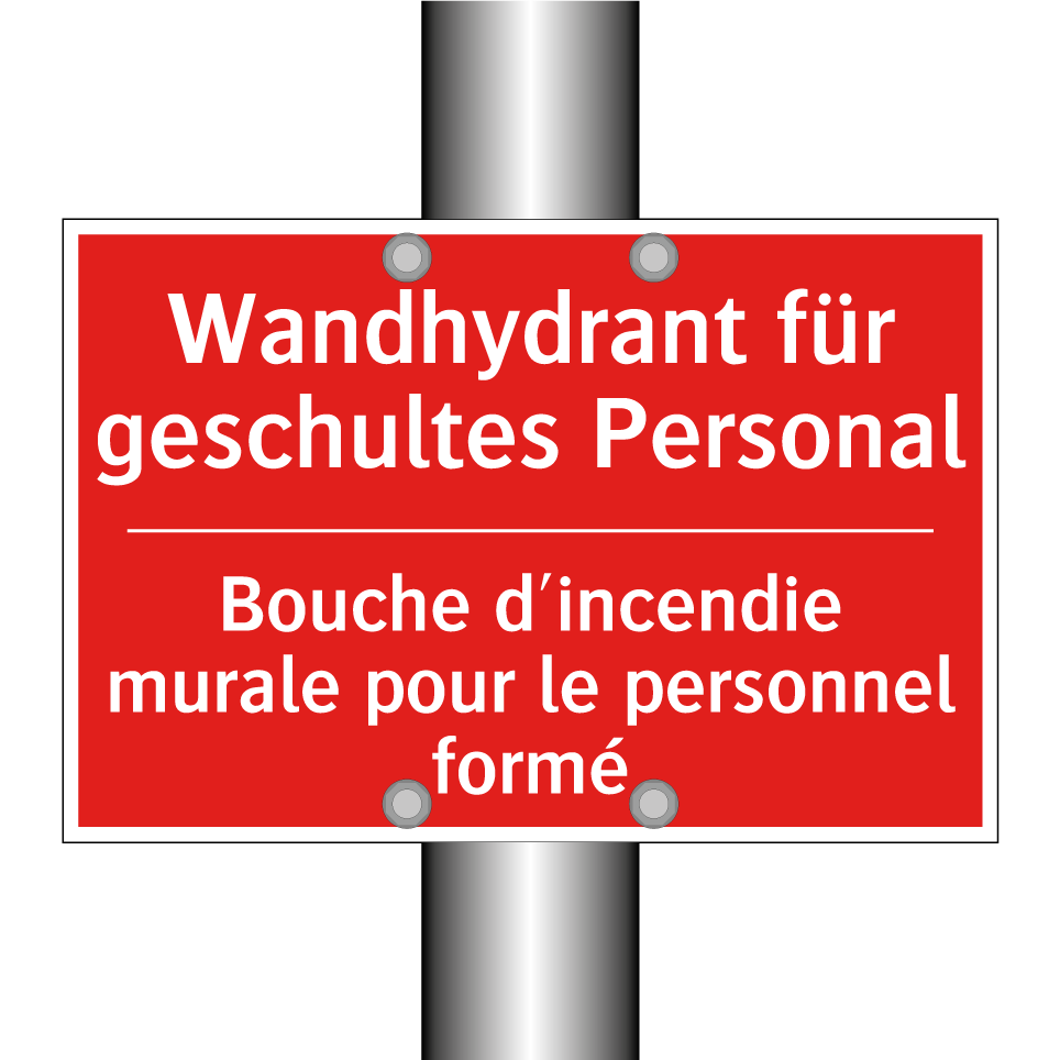 Wandhydrant für geschultes Personal /.../ - Bouche d'incendie murale pour  /.../