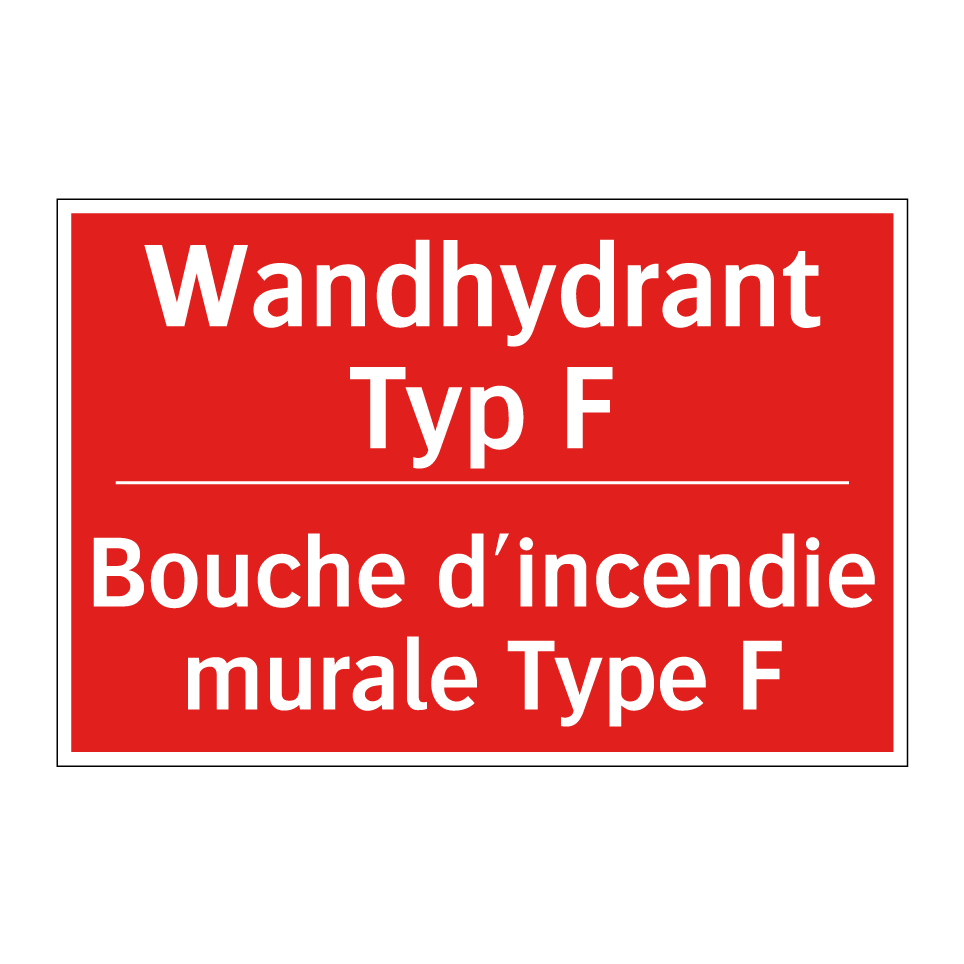 Wandhydrant Typ F - Bouche d'incendie murale Type  /.../