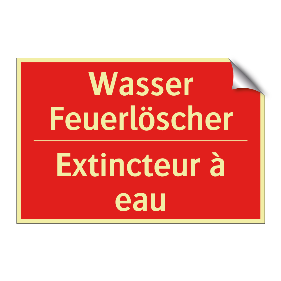Wasser Feuerlöscher - Extincteur à eau