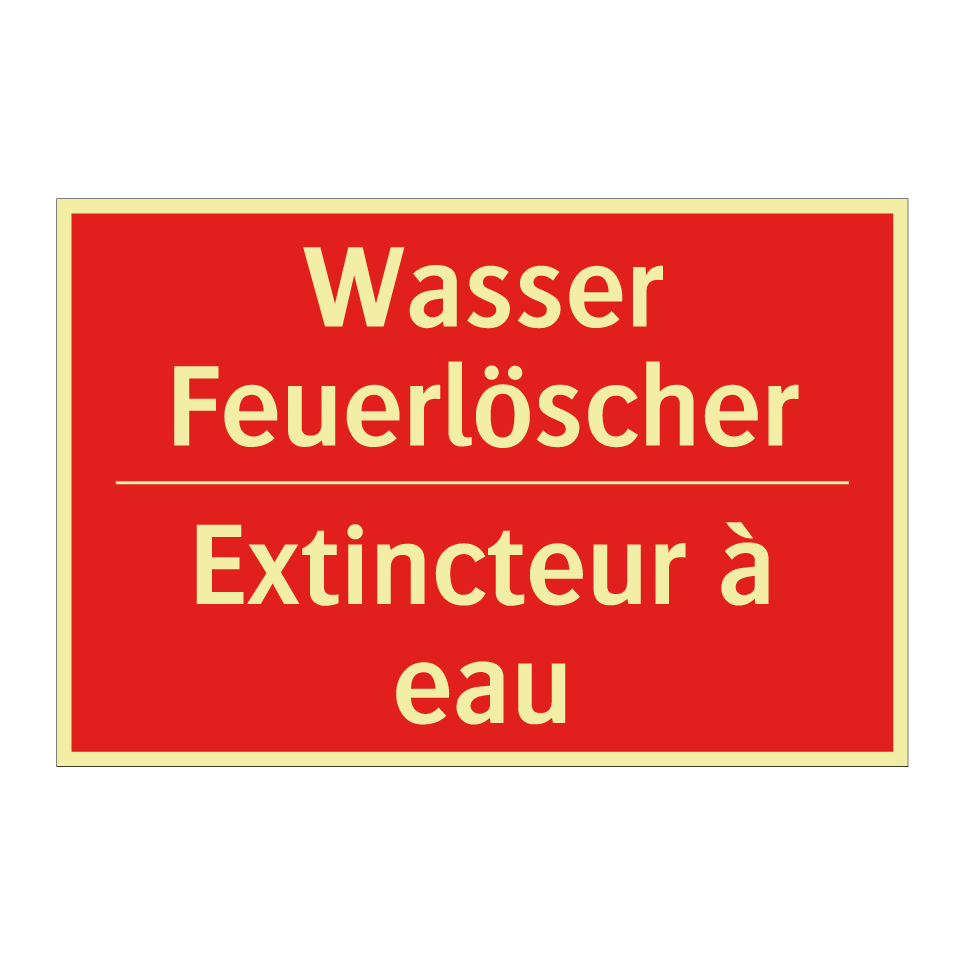 Wasser Feuerlöscher - Extincteur à eau
