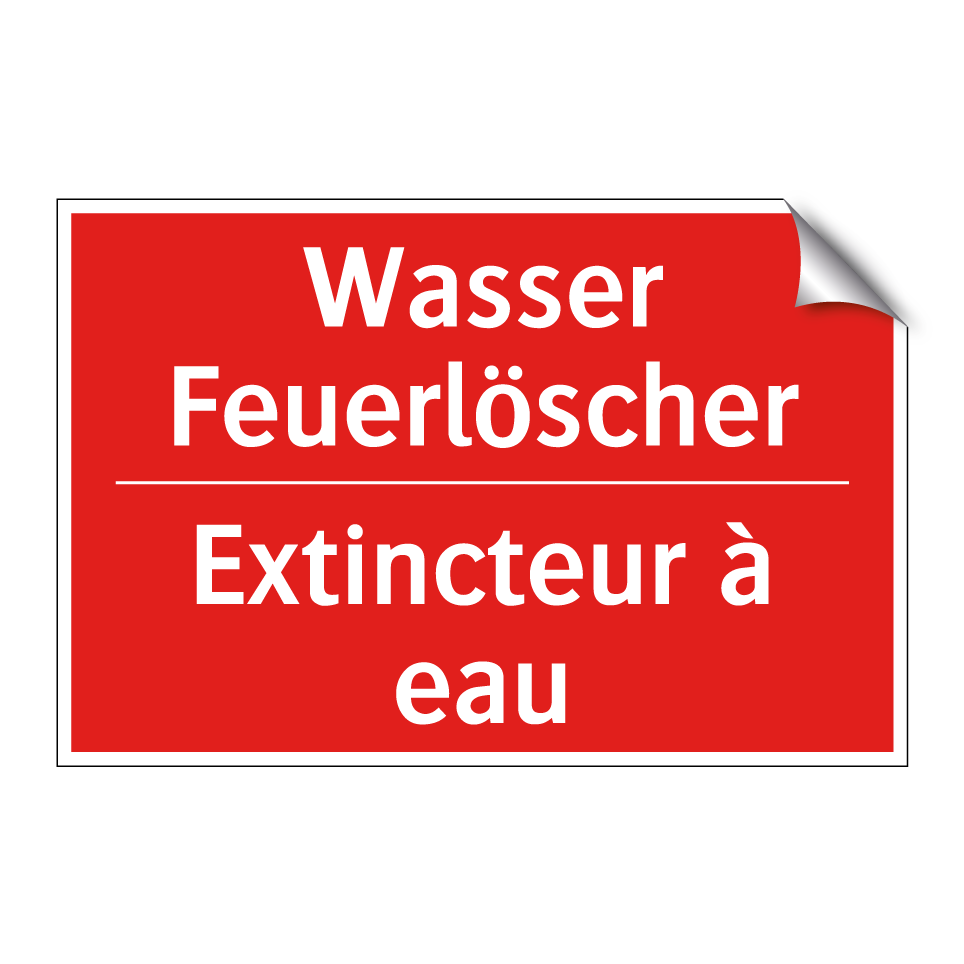 Wasser Feuerlöscher - Extincteur à eau