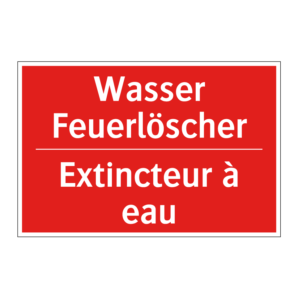 Wasser Feuerlöscher - Extincteur à eau