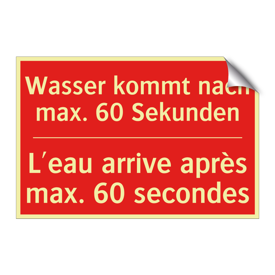 Wasser kommt nach max. 60 Sekunden /.../ - L'eau arrive après max. 60 secondes /.../