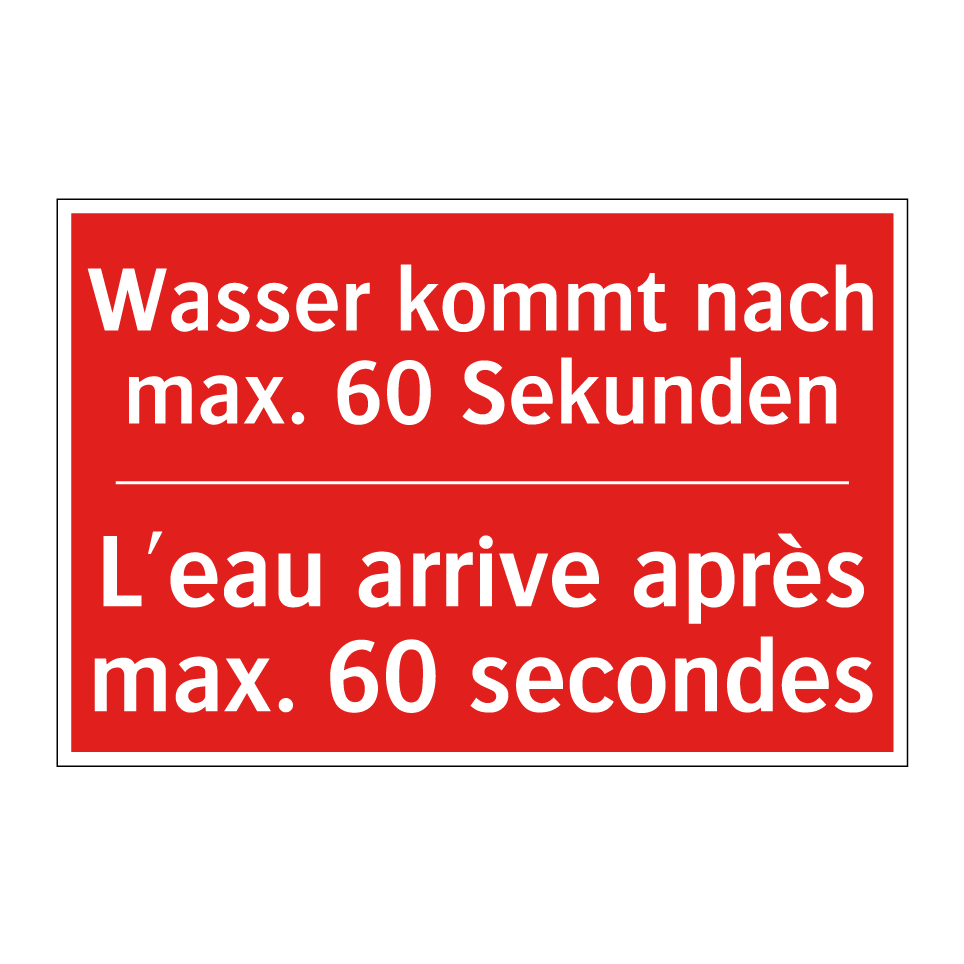 Wasser kommt nach max. 60 Sekunden /.../ - L'eau arrive après max. 60 secondes /.../