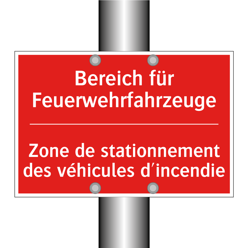 Bereich für Feuerwehrfahrzeuge - Zone de stationnement des véhicules  /.../