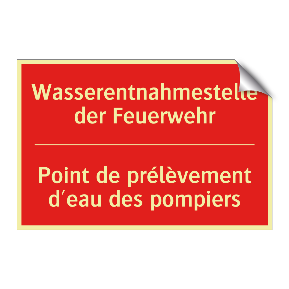 Wasserentnahmestelle der Feuerwehr /.../ - Point de prélèvement d'eau des  /.../