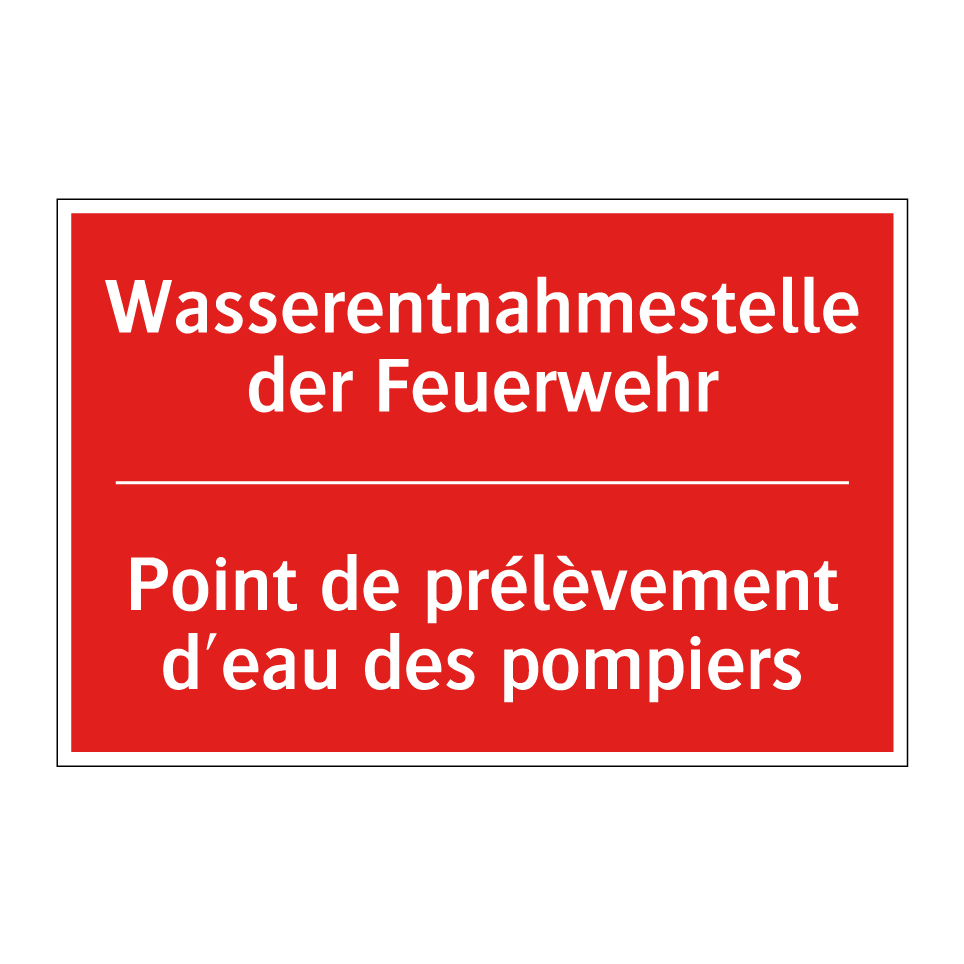 Wasserentnahmestelle der Feuerwehr /.../ - Point de prélèvement d'eau des  /.../