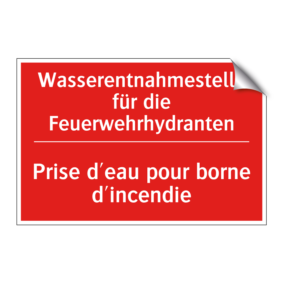 Wasserentnahmestelle für die Feuerwehrhydranten /.../ - Prise d'eau pour borne d'incendie /.../