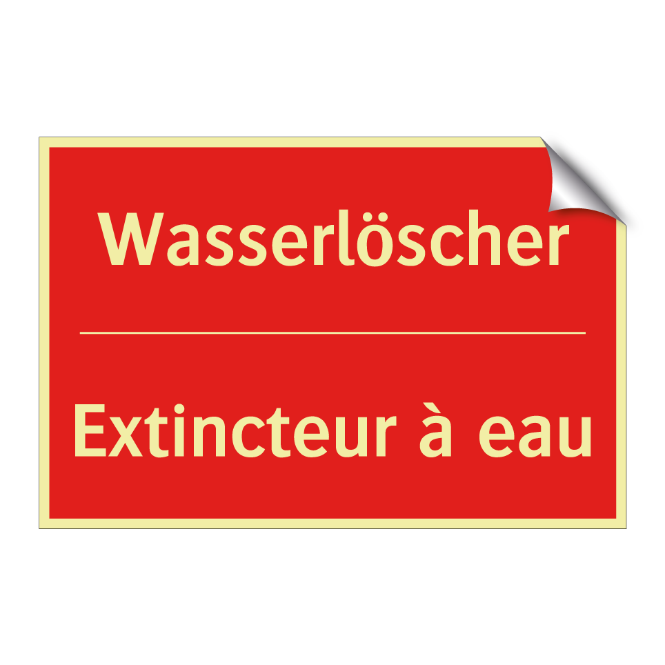 Wasserlöscher - Extincteur à eau