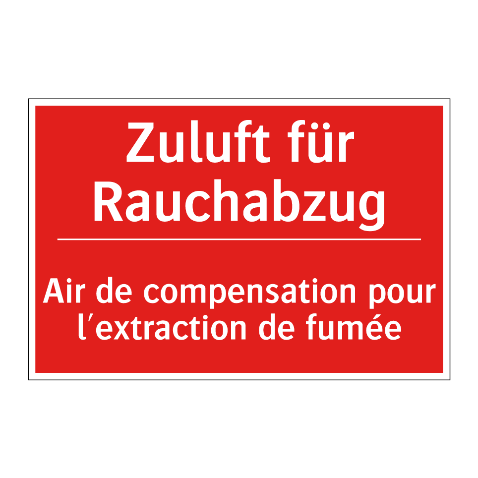 Zuluft für Rauchabzug - Air de compensation pour l'extraction  /.../