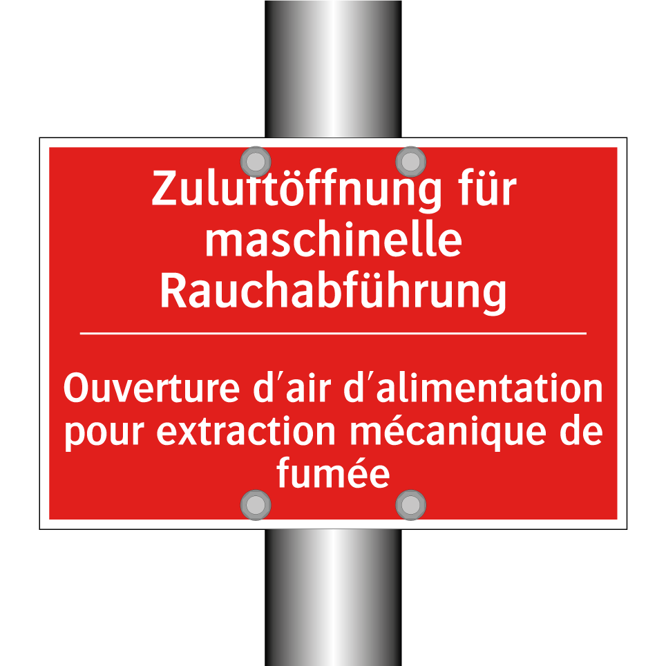 Zuluftöffnung für maschinelle  /.../ - Ouverture d'air d'alimentation  /.../
