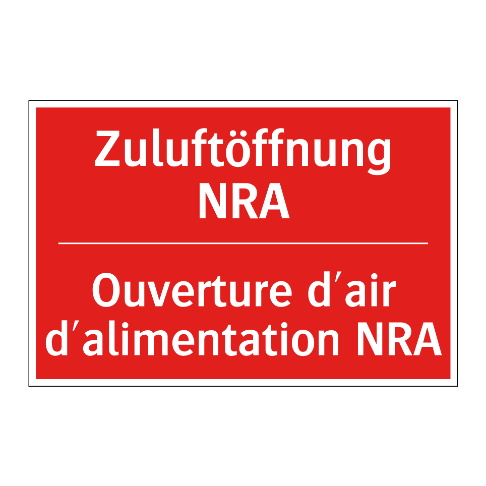 Zuluftöffnung NRA - Ouverture d'air d'alimentation  /.../