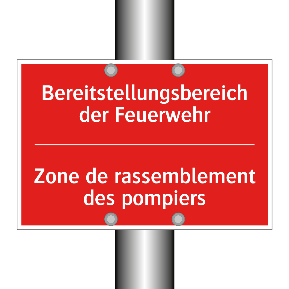 Bereitstellungsbereich der Feuerwehr /.../ - Zone de rassemblement des pompiers /.../