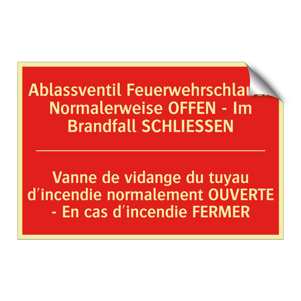 Ablassventil Feuerwehrschlauch  /.../ - Vanne de vidange du tuyau d'incendie  /.../