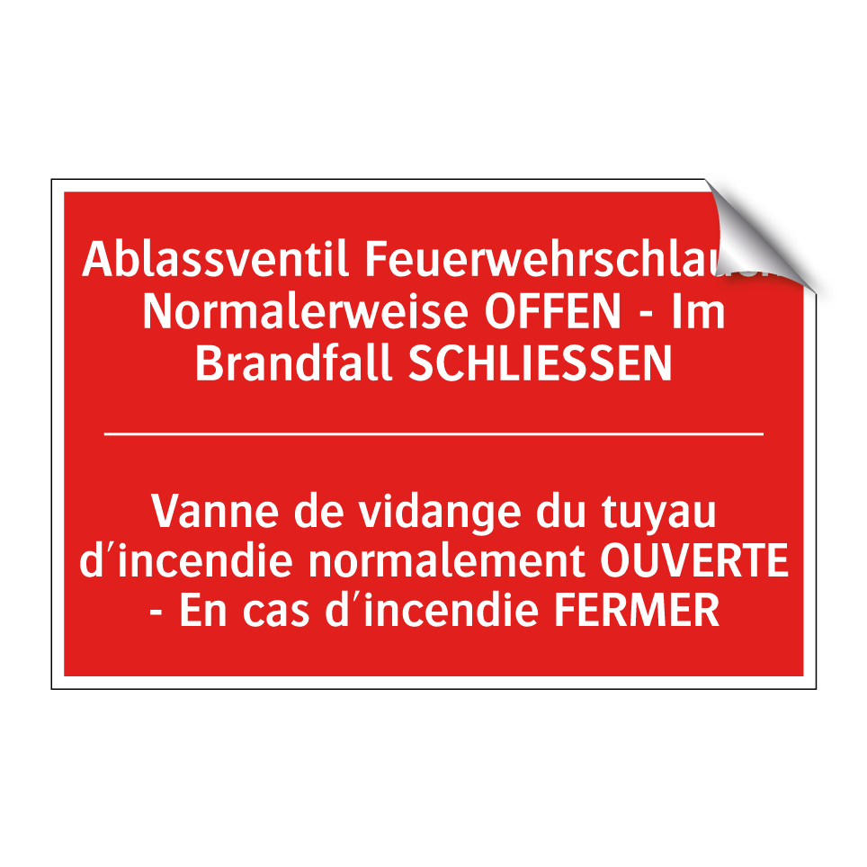 Ablassventil Feuerwehrschlauch  /.../ - Vanne de vidange du tuyau d'incendie  /.../