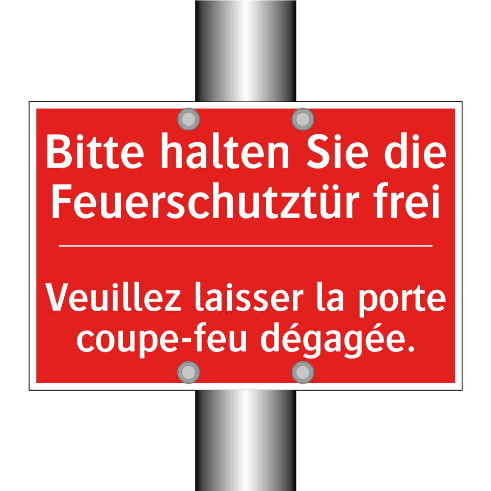 Bitte halten Sie die Feuerschutztür  /.../ - Veuillez laisser la porte coupe-feu  /.../