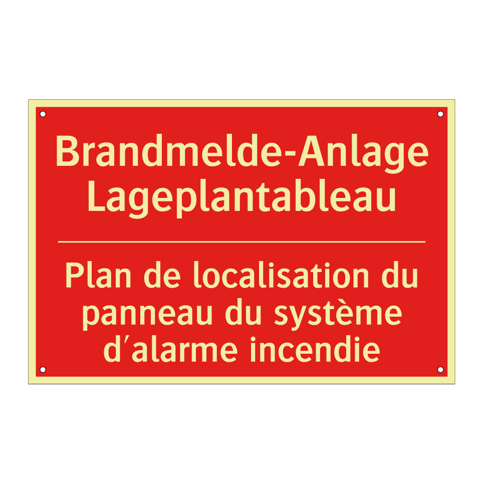 Brandmelde-Anlage Lageplantableau /.../ - Plan de localisation du panneau  /.../