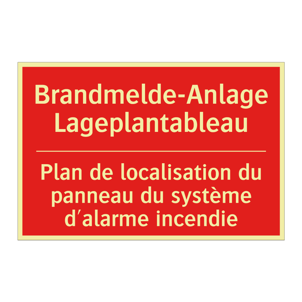 Brandmelde-Anlage Lageplantableau /.../ - Plan de localisation du panneau  /.../