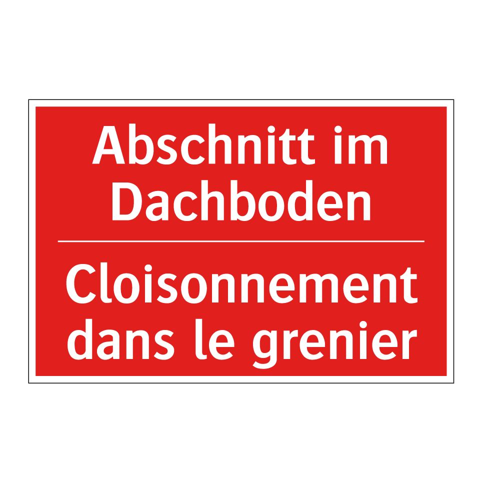 Abschnitt im Dachboden - Cloisonnement dans le grenier