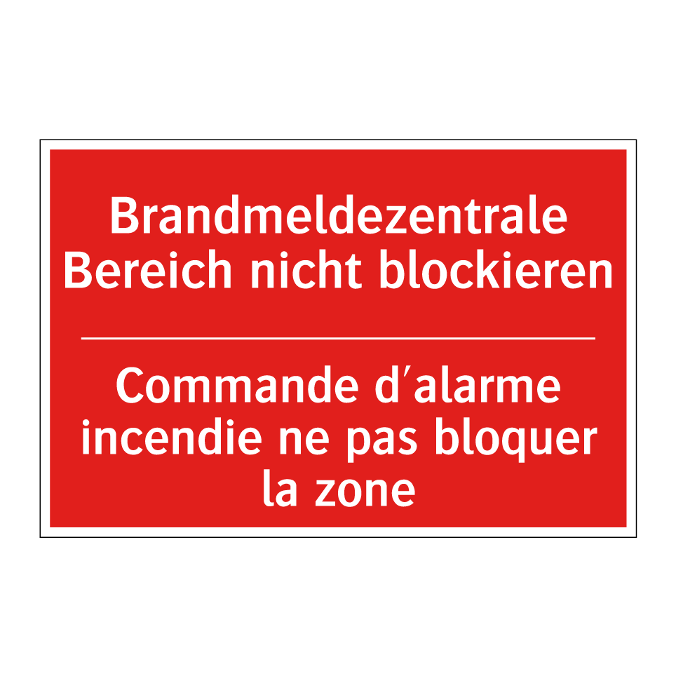 Brandmeldezentrale Bereich nicht  /.../ - Commande d'alarme incendie ne  /.../