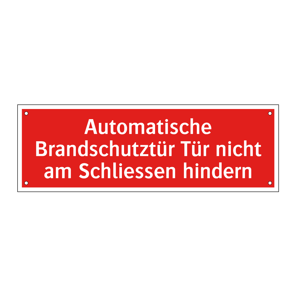Automatische Brandschutztür Tür nicht am Schliessen hindern
