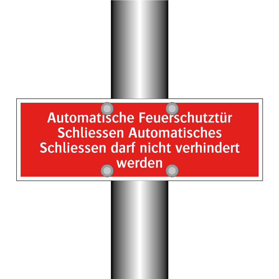 Automatische Feuerschutztür Schliessen Automatisches Schliessen darf nicht verhindert werden