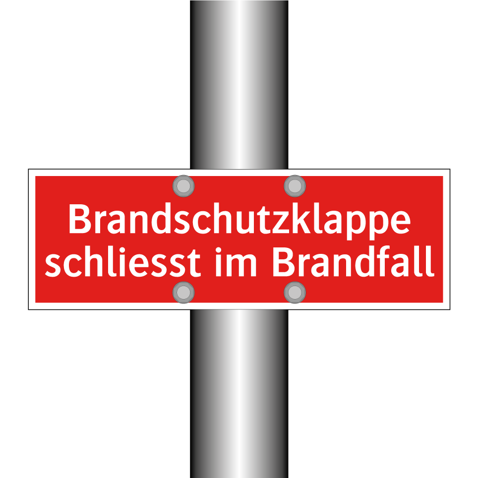 Brandschutzklappe schliesst im Brandfall