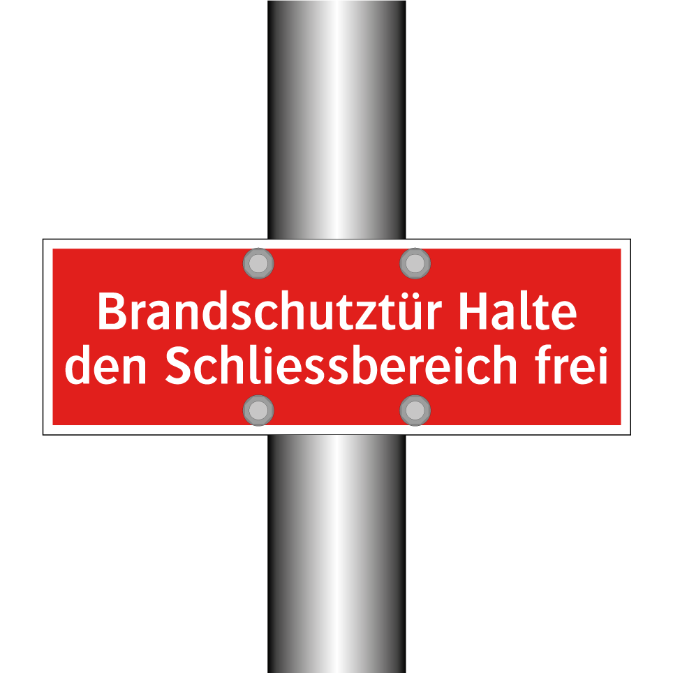 Brandschutztür Halte den Schliessbereich frei