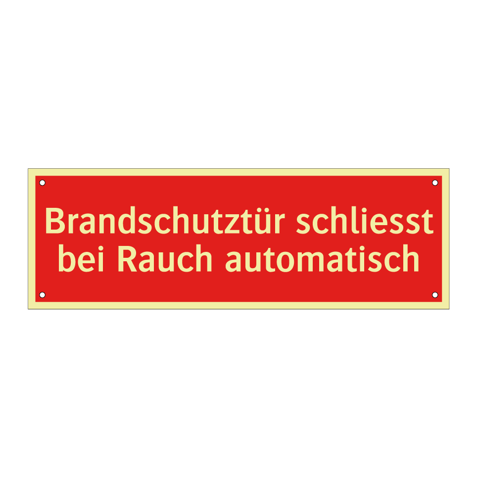 Brandschutztür schliesst bei Rauch automatisch