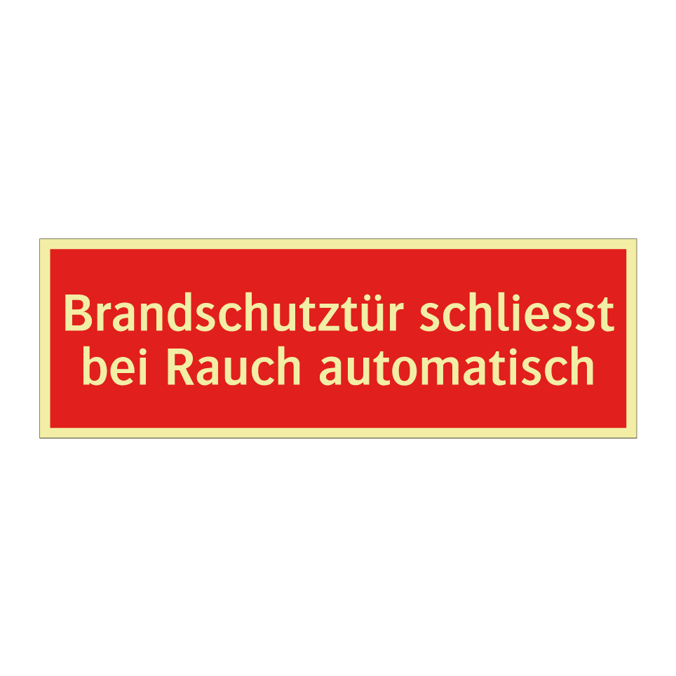 Brandschutztür schliesst bei Rauch automatisch