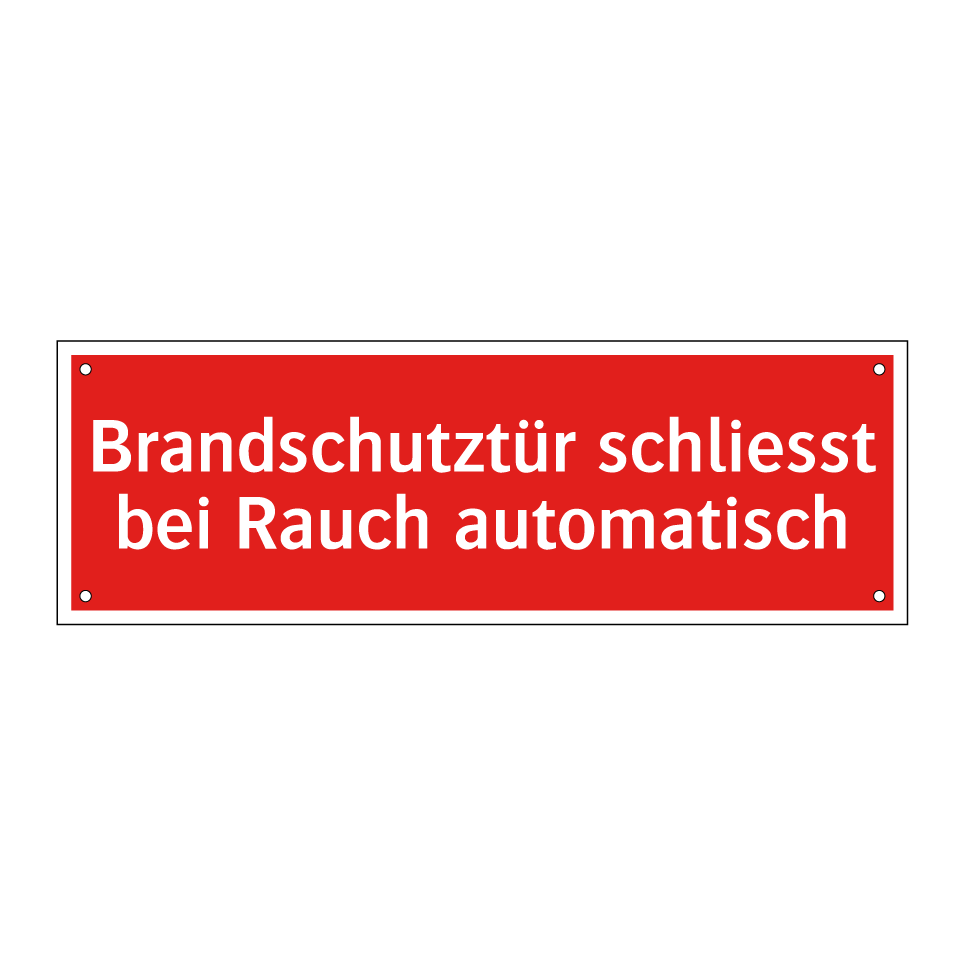 Brandschutztür schliesst bei Rauch automatisch