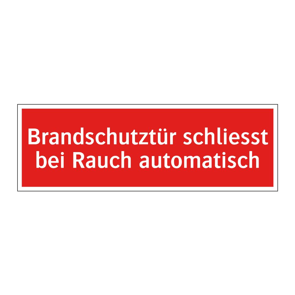 Brandschutztür schliesst bei Rauch automatisch