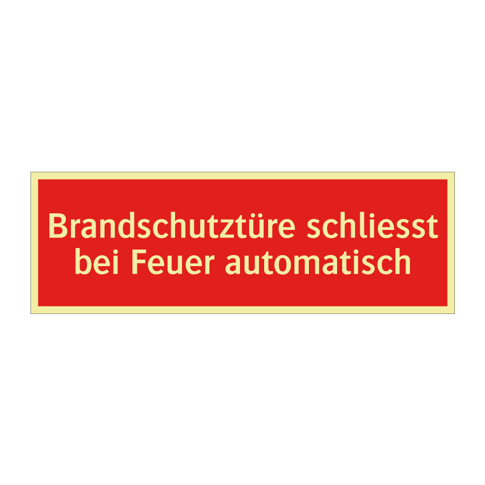 Brandschutztüre schliesst bei Feuer automatisch