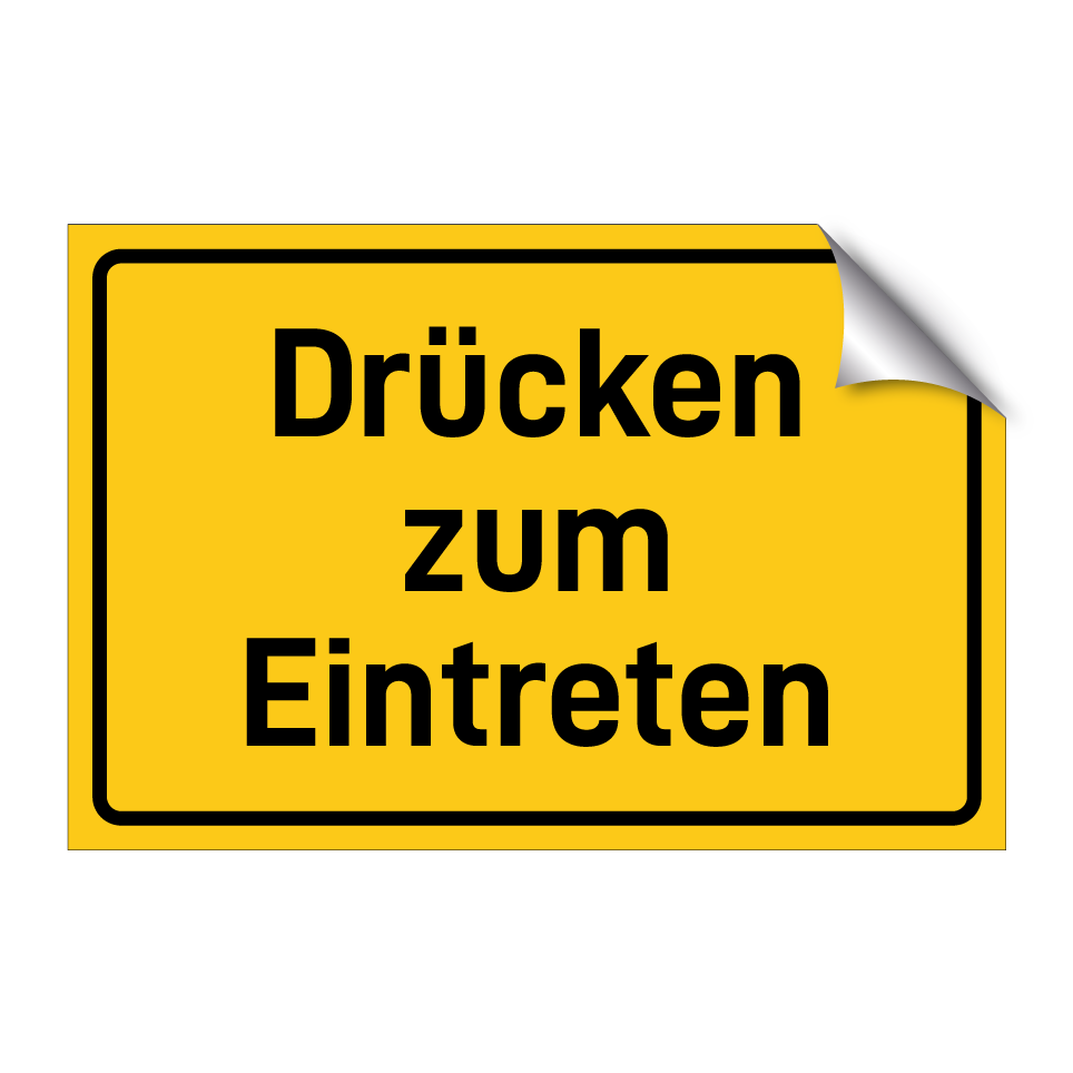 Drücken zum Eintreten