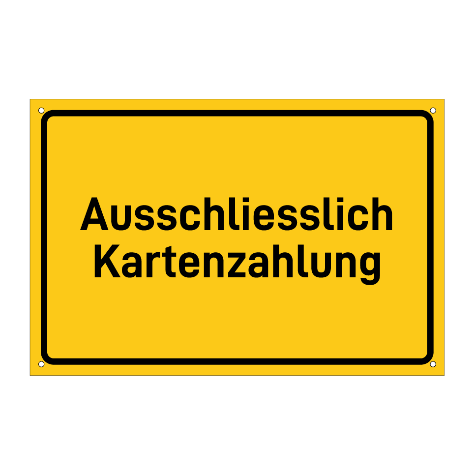 Ausschliesslich Kartenzahlung
