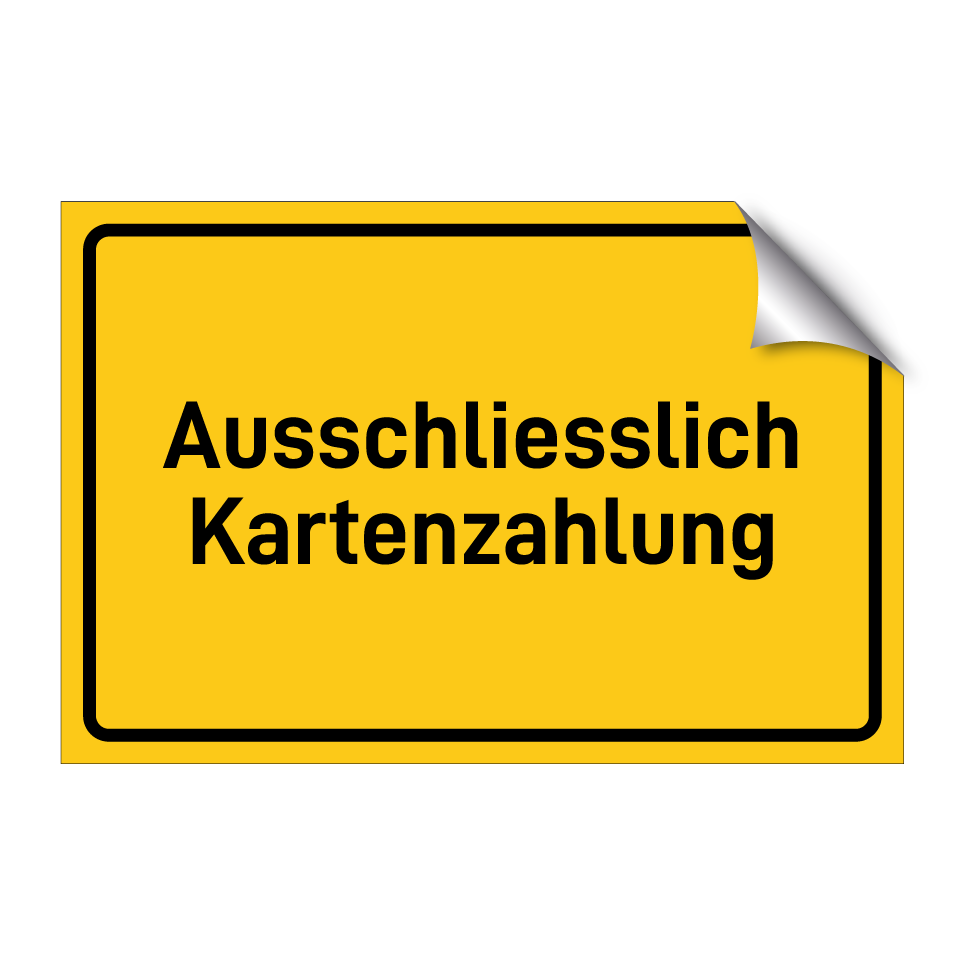 Ausschliesslich Kartenzahlung