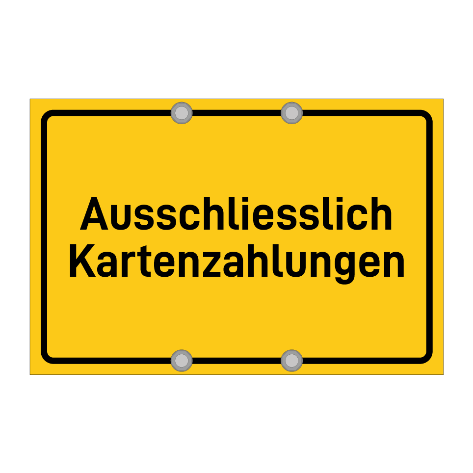 Ausschliesslich Kartenzahlungen