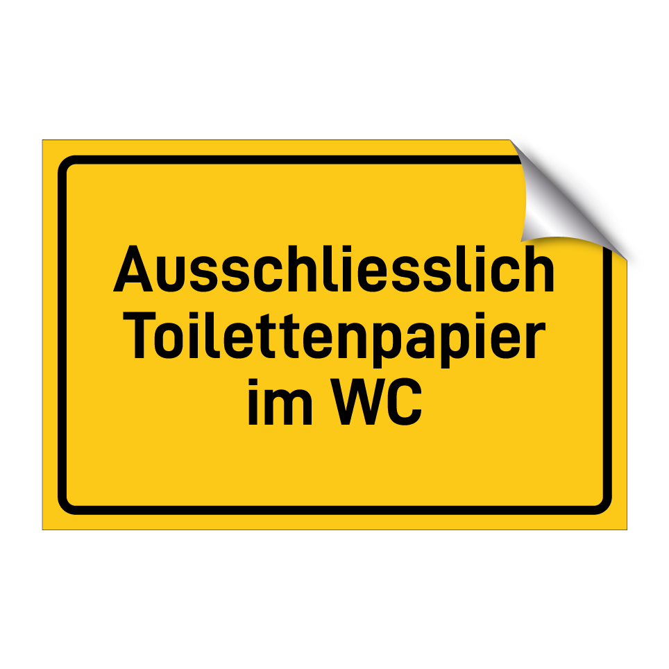 Ausschliesslich Toilettenpapier im WC