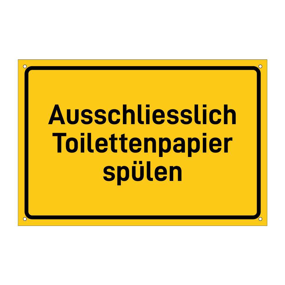 Ausschliesslich Toilettenpapier spülen