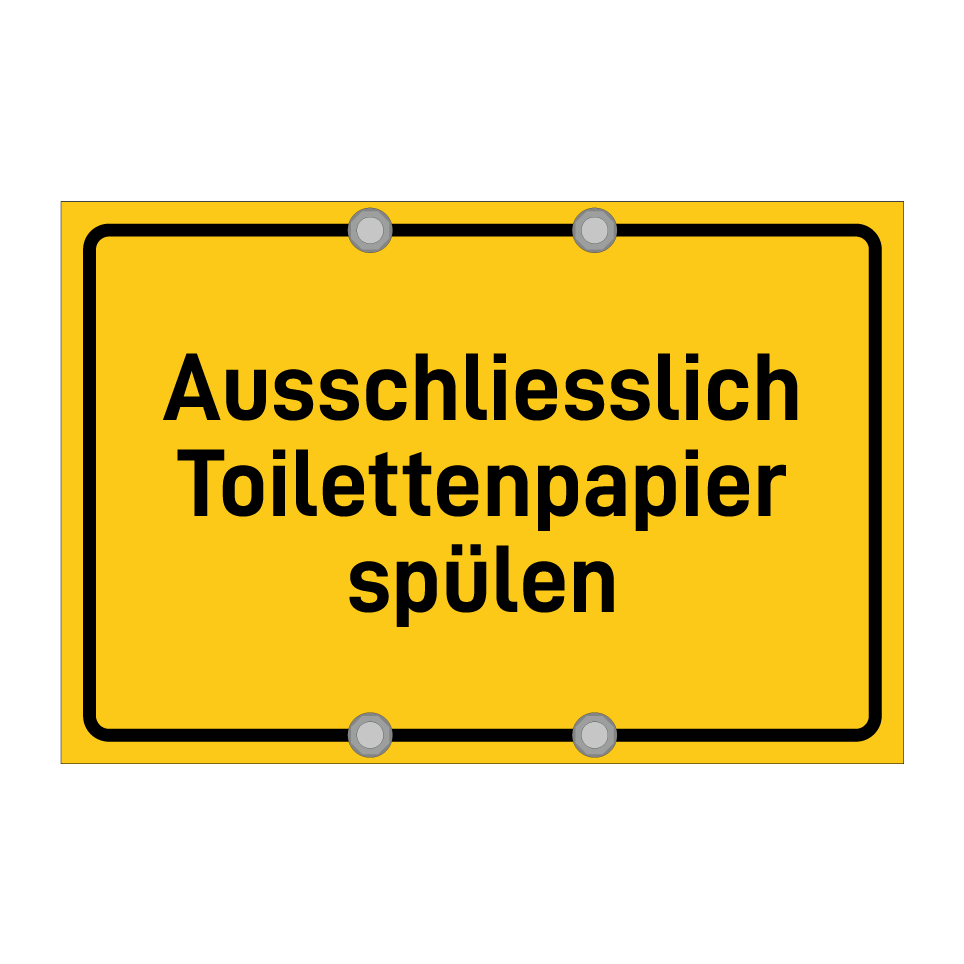 Ausschliesslich Toilettenpapier spülen