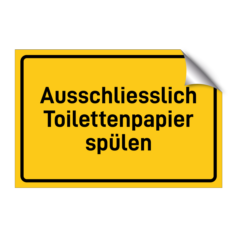 Ausschliesslich Toilettenpapier spülen